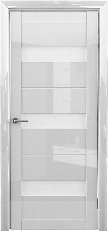 межкомнатные двери  Альберо Прага мателюкс белый глянец