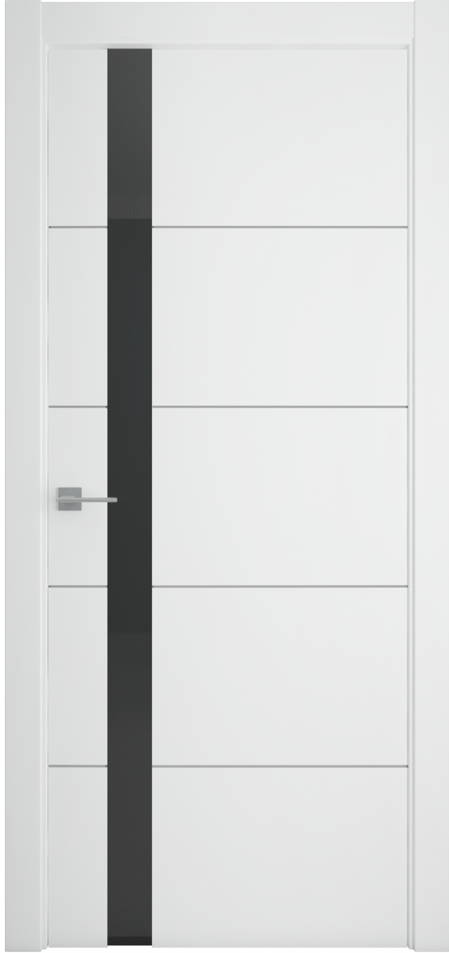 межкомнатные двери  Альберо Геометрия 7 чёрное эмаль белая