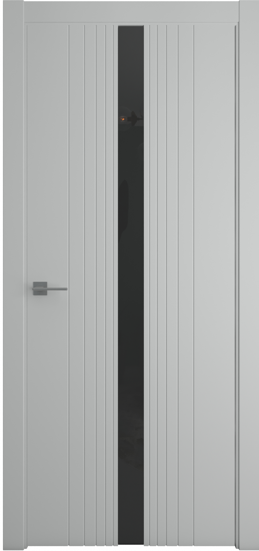 межкомнатные двери  Альберо Геометрия 8 черное эмаль серая